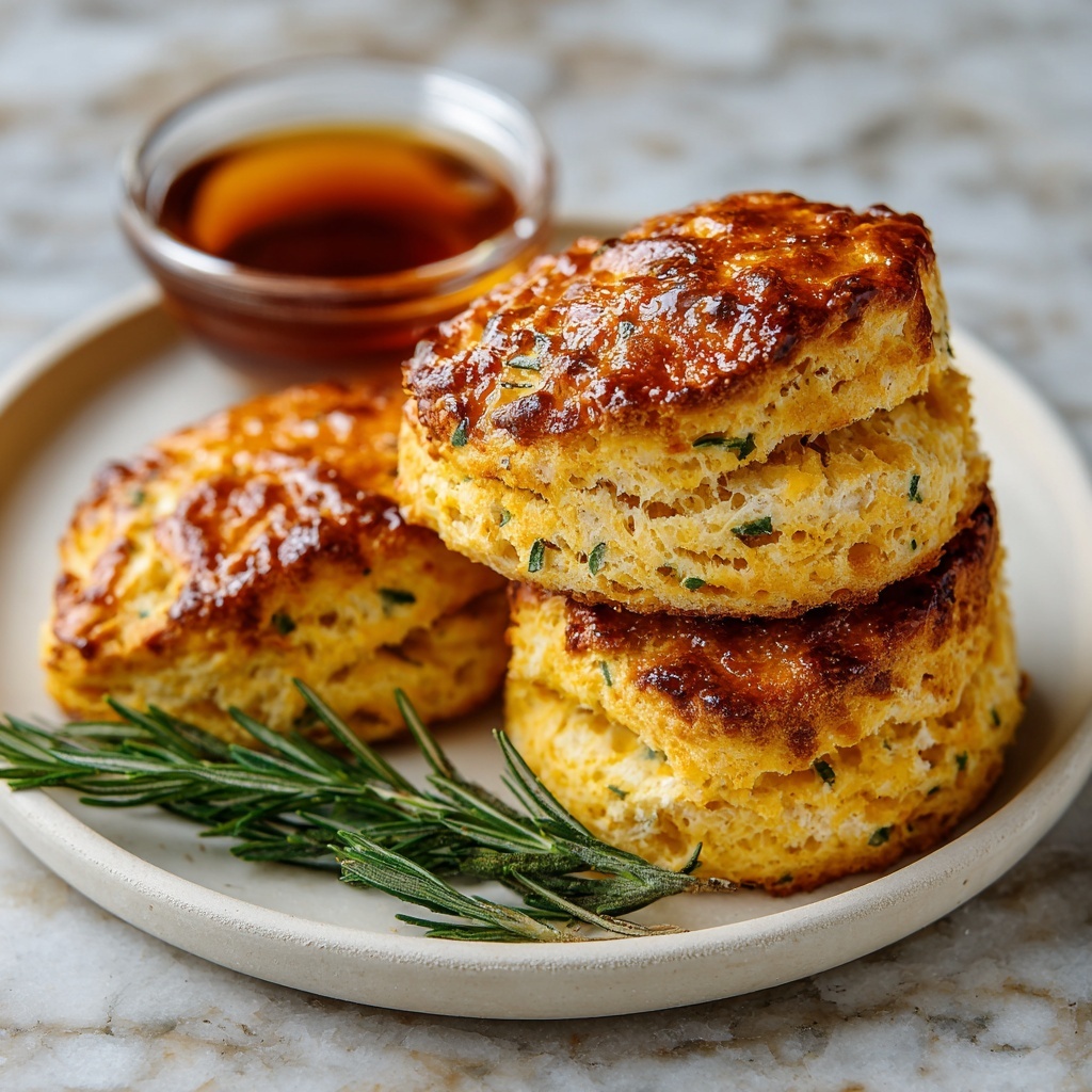 Cheddar Scones with Spiced Honey Butter Recipe - Recipe Image