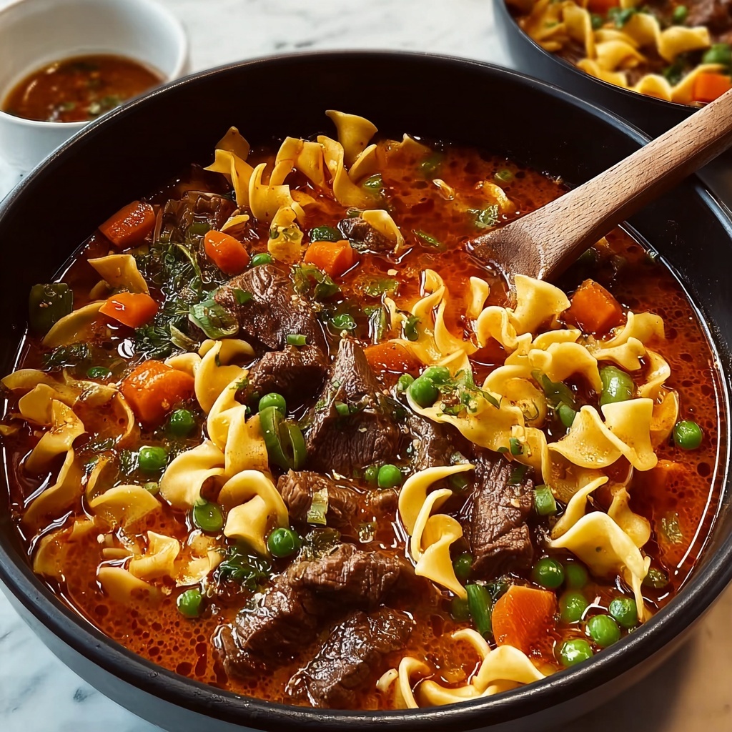 Vegetable Beef Noodle Soup Recipe - Recipe Image