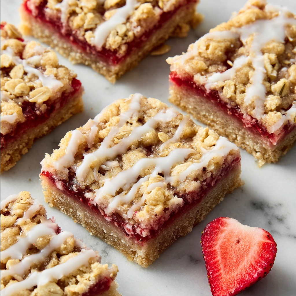 Healthy Strawberry Oatmeal Bars Recipe - Recipe Image