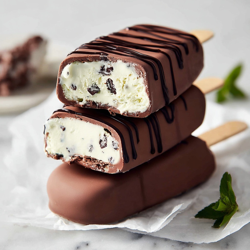 Mint Coconut Ice Cream Bars Recipe - Recipe Image