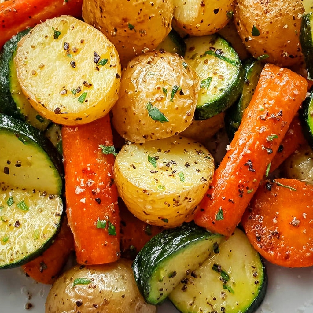 Roasted Potatoes, Carrots & Zucchini Recipe - Recipe Image