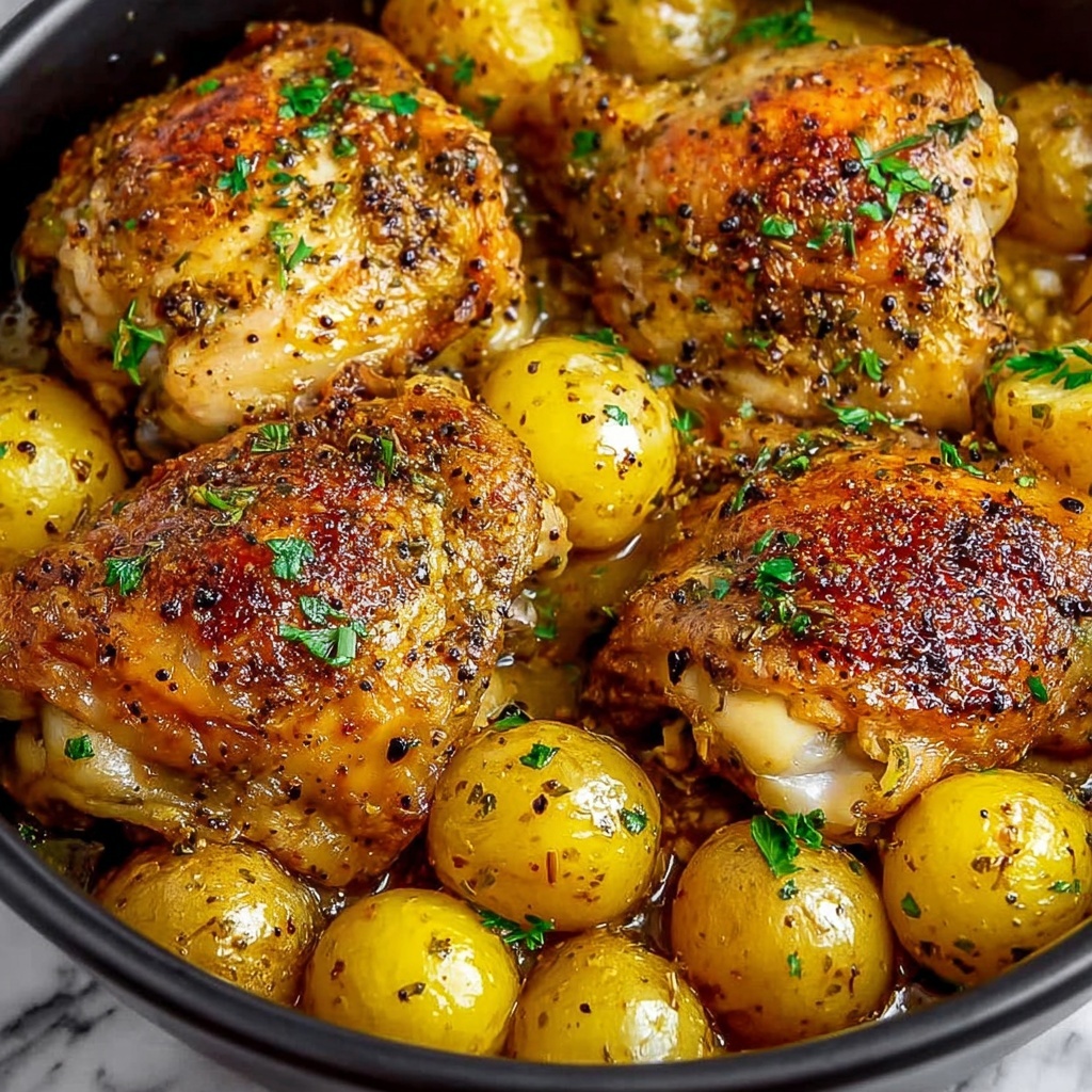 Crockpot Mustard Chicken with Potatoes Recipe - Recipe Image