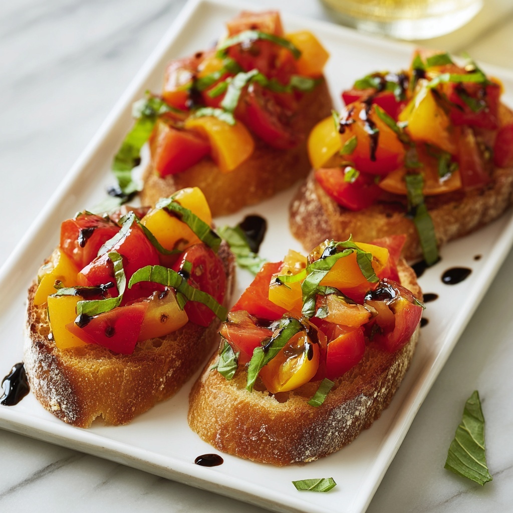 Tomato and Pepper Bruschetta Recipe - Recipe Image