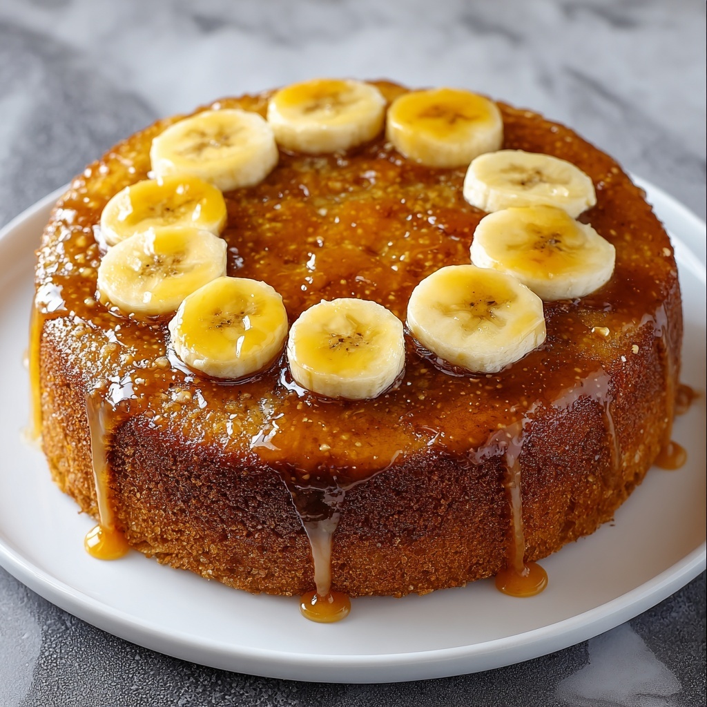 Caramelized Upside-Down Banana Cake Recipe - Recipe Image