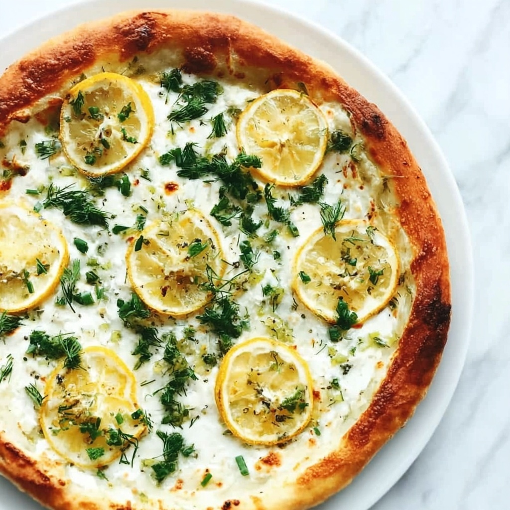 Lemon Pizza with Fresh Mozzarella and Parmesan Recipe - Recipe Image