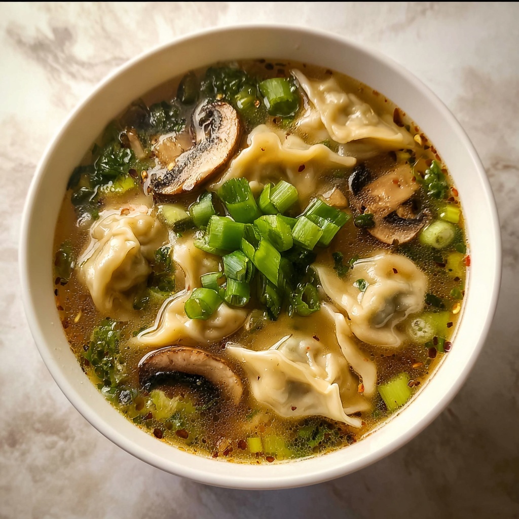 Potsticker Soup: A Cozy and Delicious Asian-Inspired Comfort Dish Recipe - Recipe Image