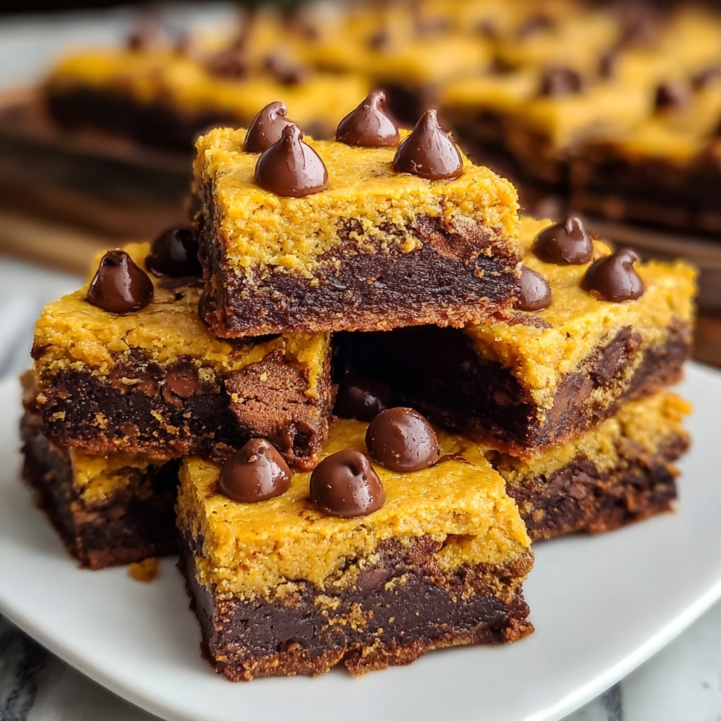 Pumpkin Spice Chocolate Chip Blondies Recipe - Recipe Image