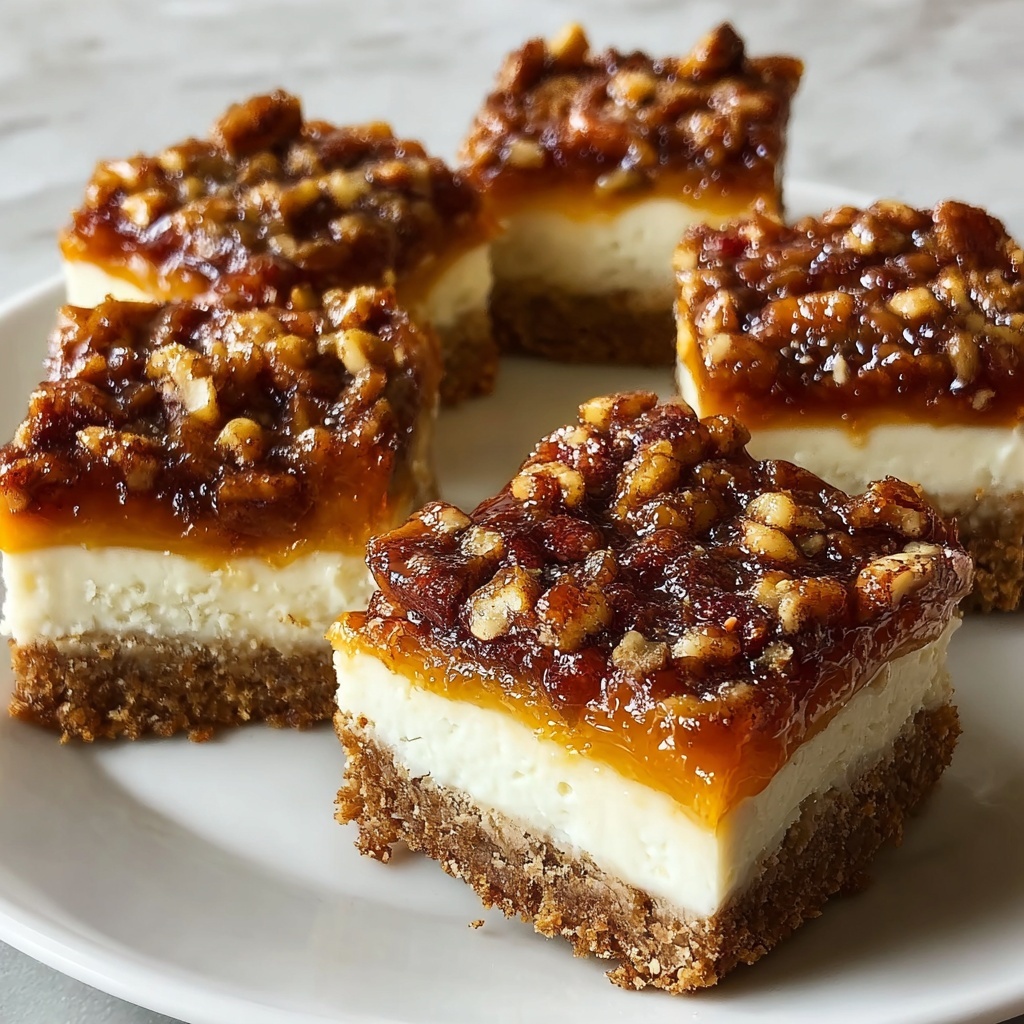 Maple Pecan Cheesecake Bars Recipe - Recipe Image