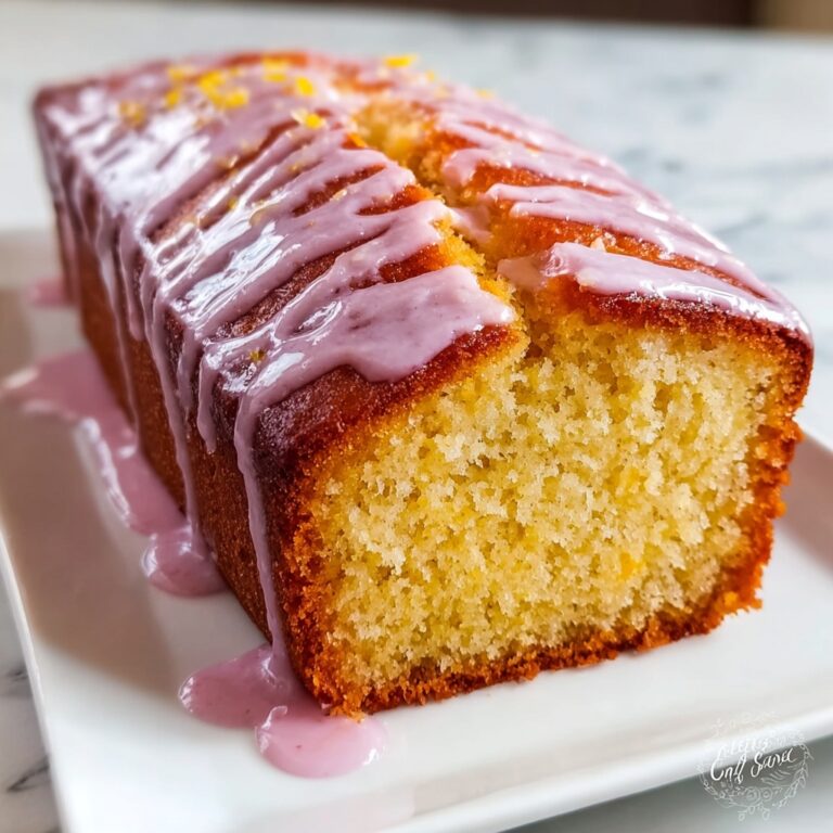 Lemon Rhubarb Loaf with Glaze Recipe