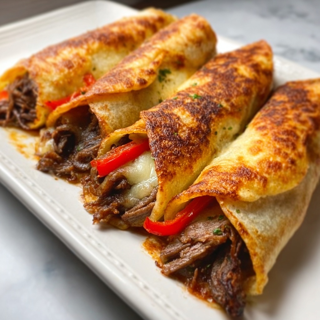 Keto Philly Cheesesteak Roll-Ups Recipe - Recipe Image
