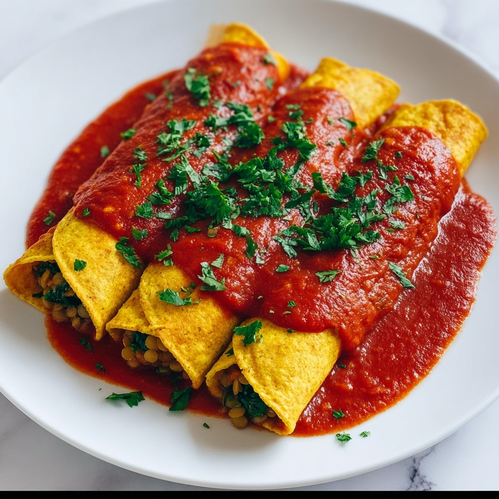 Vegan Lentil Enchiladas (Gluten-Free) Recipe - Recipe Image