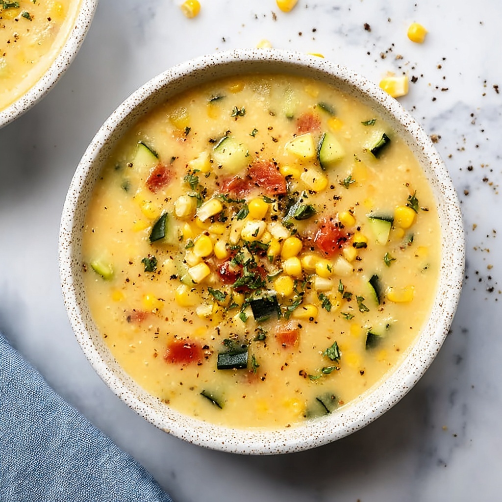 Summer Corn Chowder with Zucchini and Bacon Recipe - Recipe Image