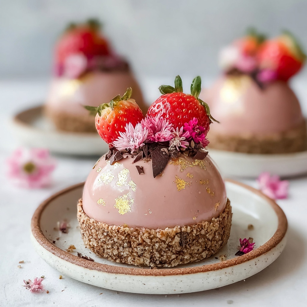Decadent Chocolate Strawberry Mousse Domes Recipe - Recipe Image