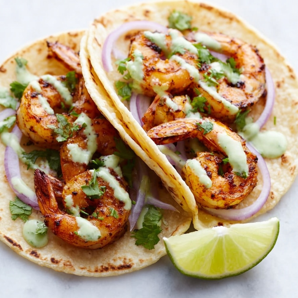 Quick Shrimp Tacos with Creamy Sauce Recipe - Recipe Image