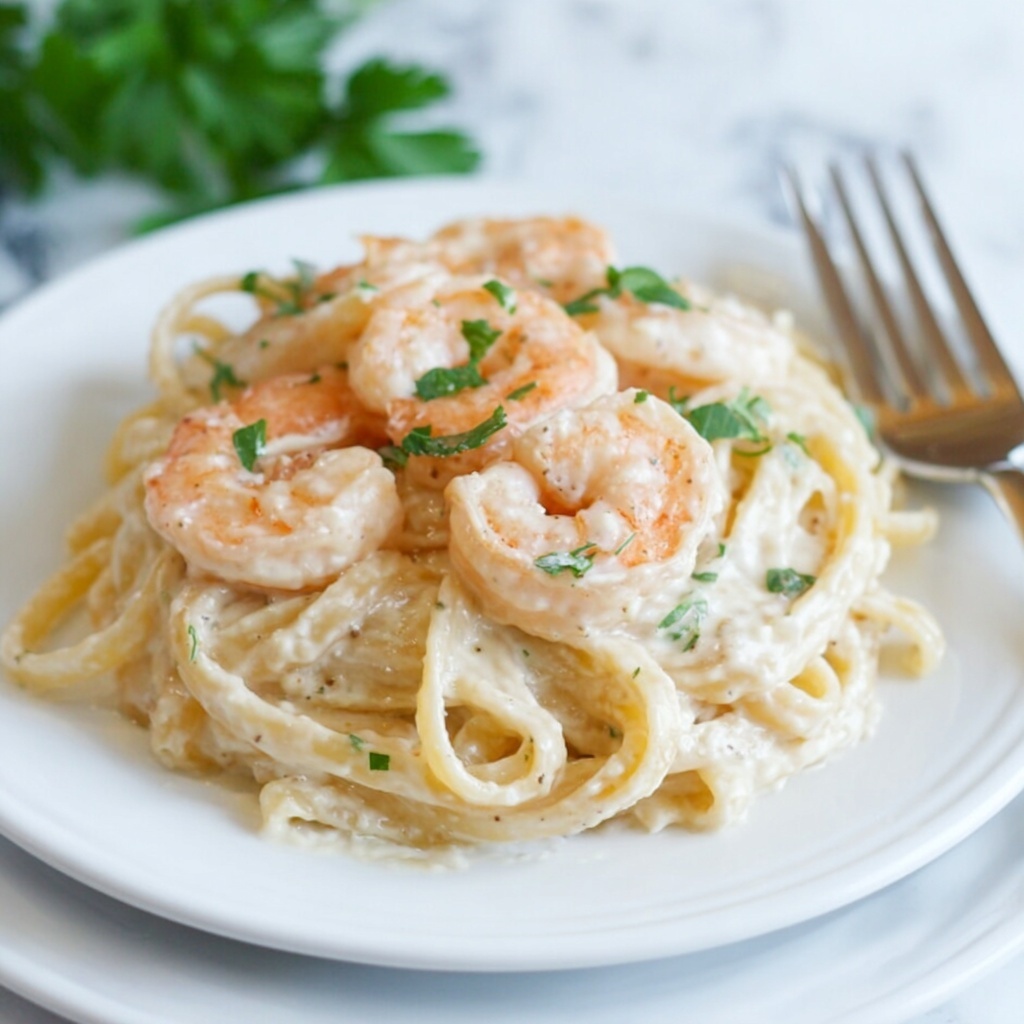 Shrimp Fettuccine Alfredo Recipe - Recipe Image