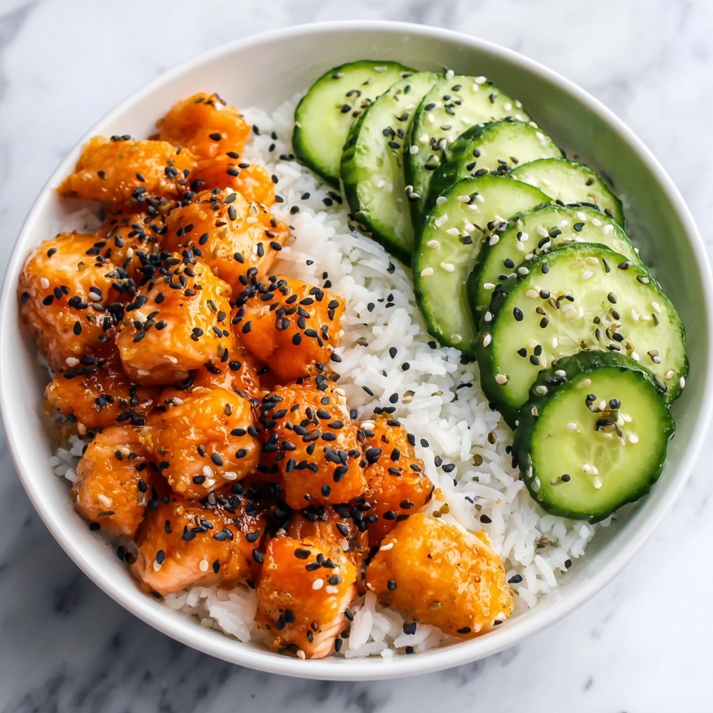 Teriyaki Salmon Bites with Avocado Cucumber Salsa and Spicy Mayo Recipe - Recipe Image