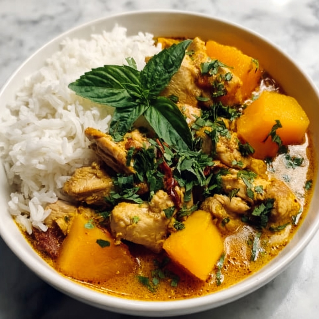 Chicken Pumpkin Thai Curry Recipe - Recipe Image