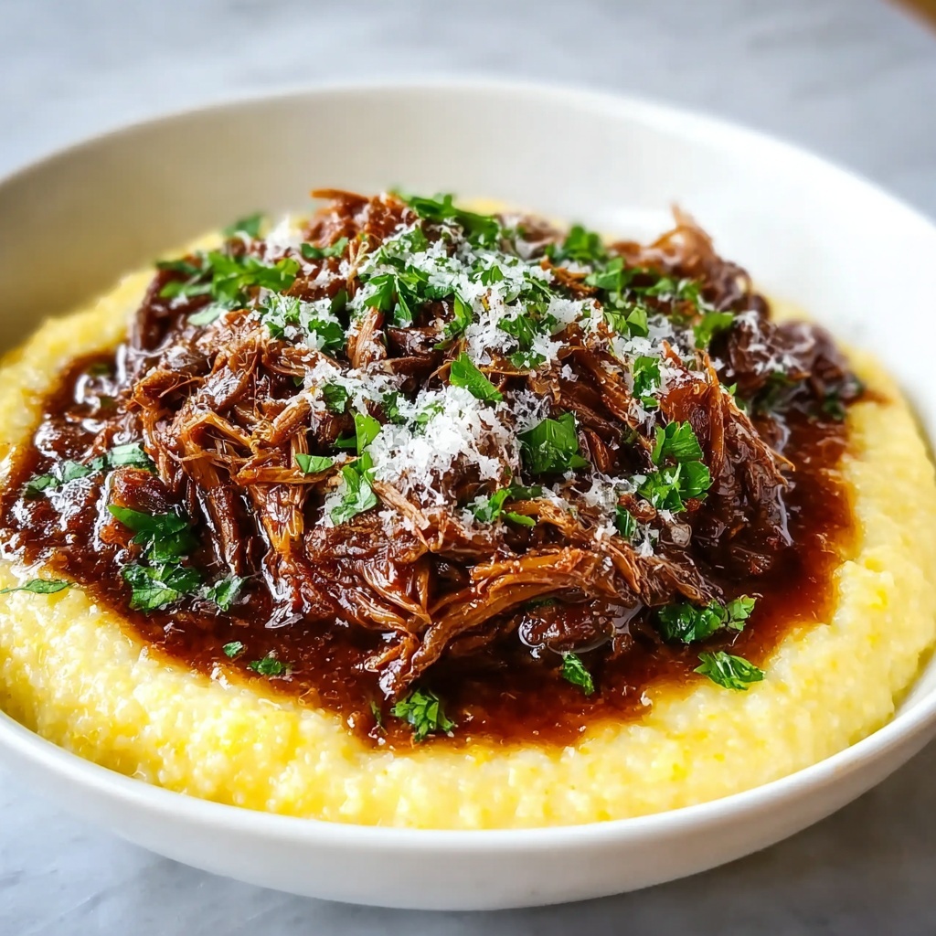 Tender Short Rib Ragu Over Silky Parmesan Mashed Potatoes Recipe - Recipe Image
