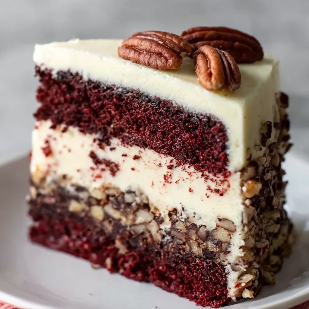 Pecan Red Velvet Cheesecake Recipe - Recipe Image