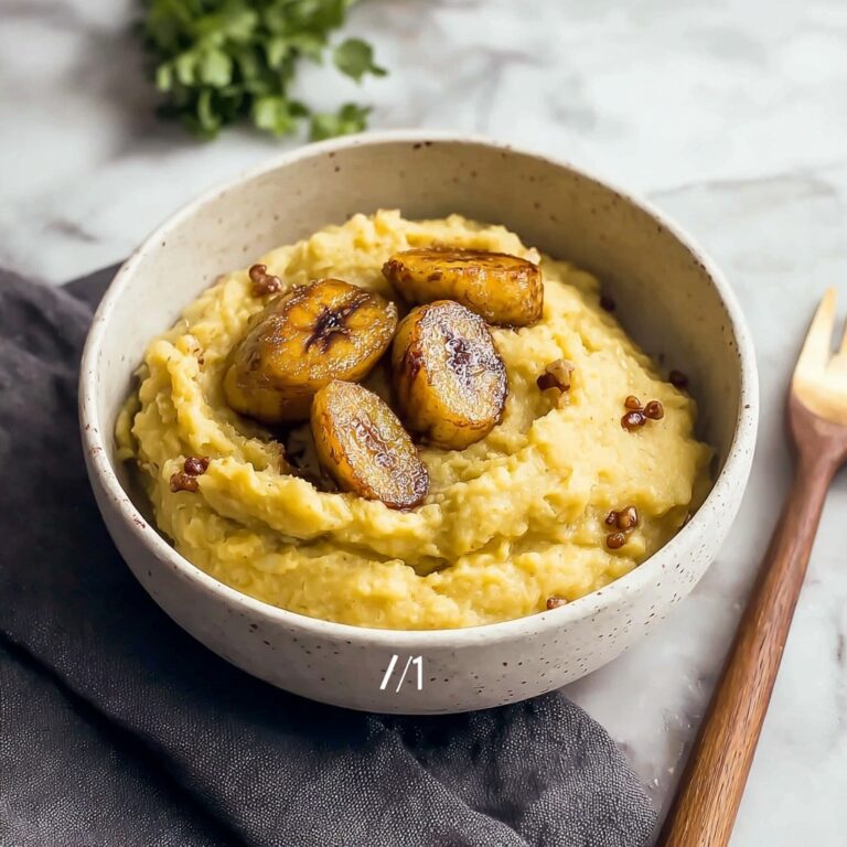 Cuban Boiled Mashed Plantains with Crispy Pork and Lime Saute Recipe