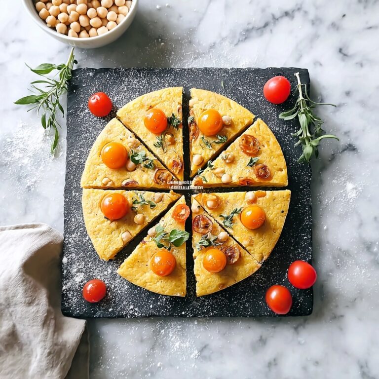 Delicious Italian Farinata Chickpea Flatbread Recipe