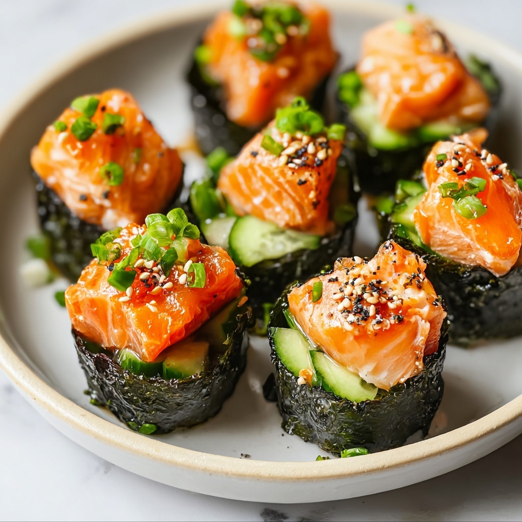 Baked Salmon Sushi Cups Recipe - Recipe Image