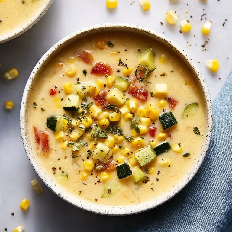 Summer Corn Chowder with Zucchini and Bacon Recipe
