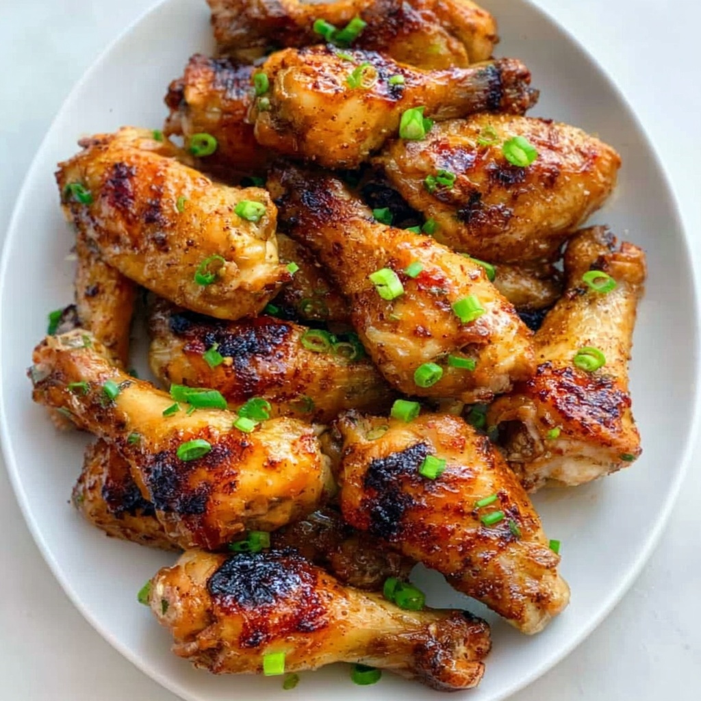 Grilled Honey Garlic Chicken Wings Recipe - Recipe Image