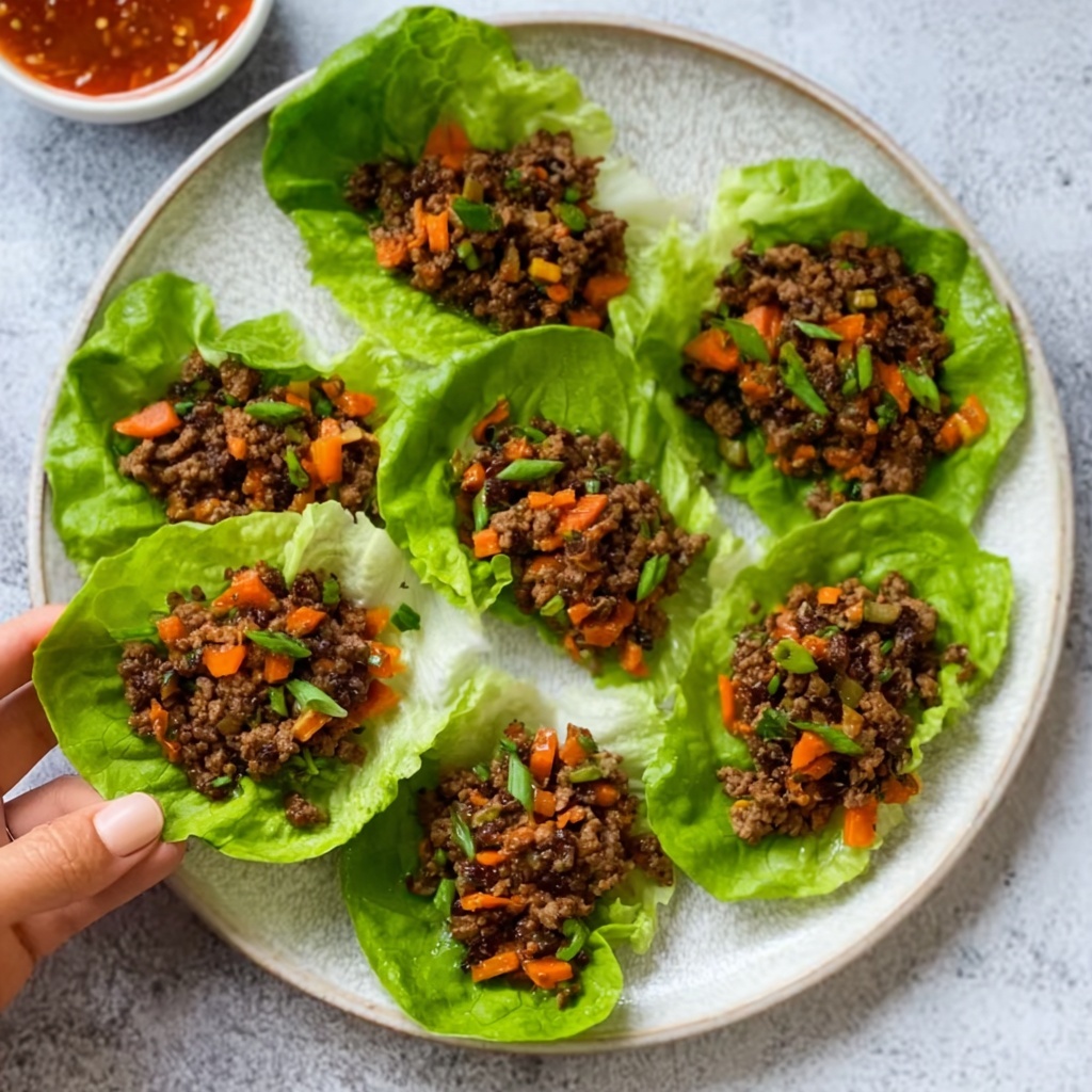 Thai Basil Beef Lettuce Wraps Recipe - Recipe Image