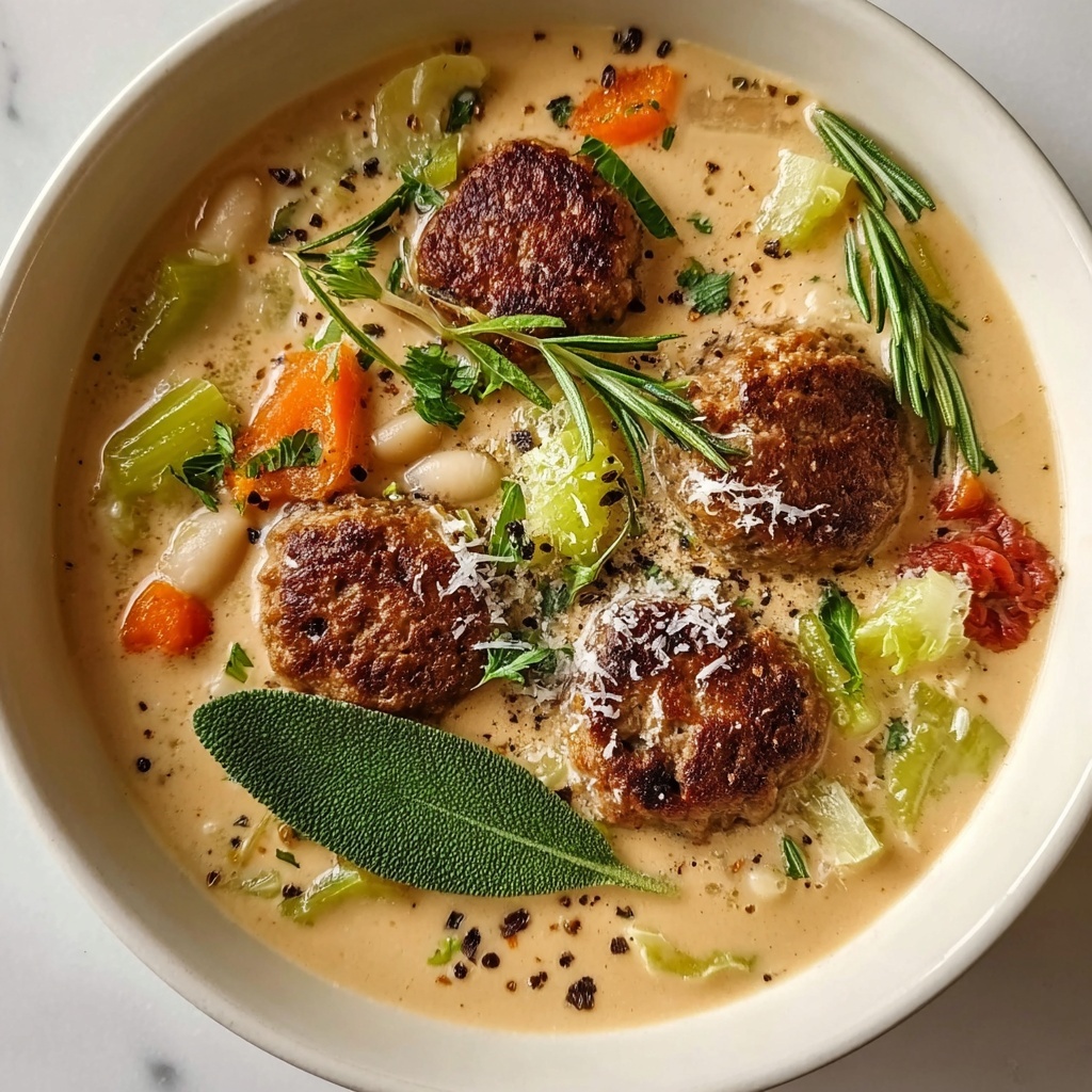 Cozy Creamy Cannellini Bean and Sausage Soup Recipe - Recipe Image
