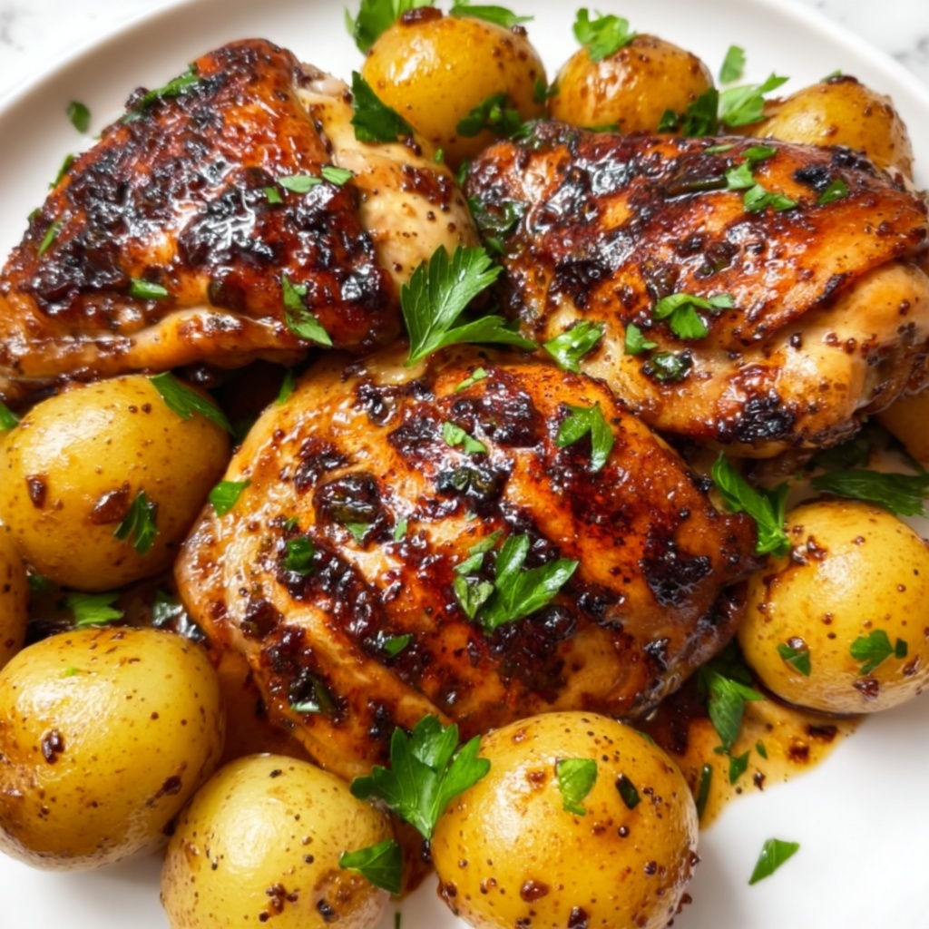 Lemon Balsamic Chicken and Potatoes Recipe - Recipe Image