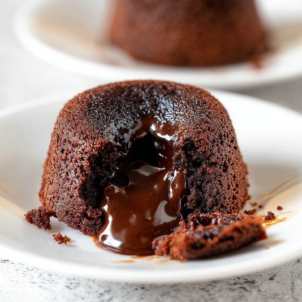 Easy Chocolate Lava Cakes with Hot Fudge and Vanilla Ice Cream Recipe - Recipe Image