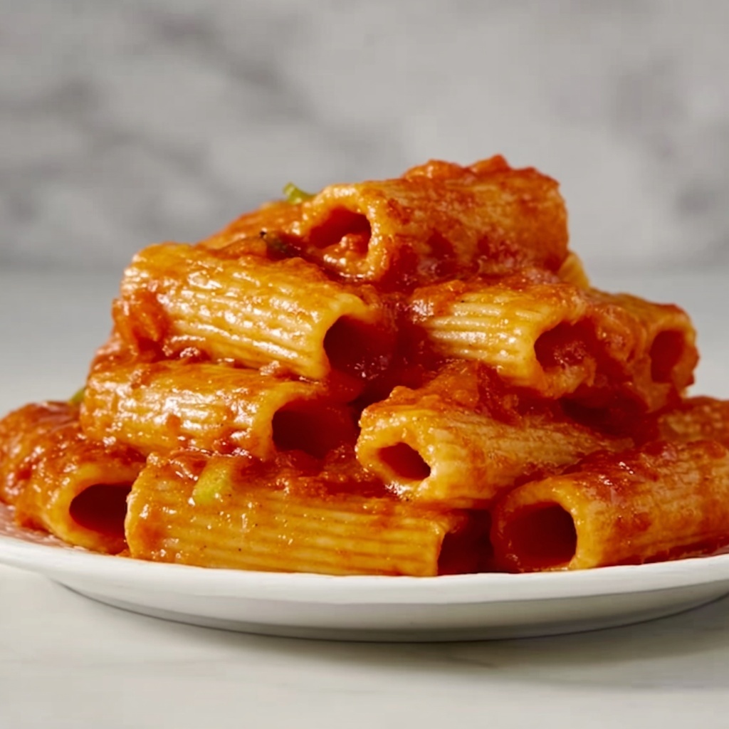 Delicious Spicy Rigatoni Pasta Recipe - Recipe Image