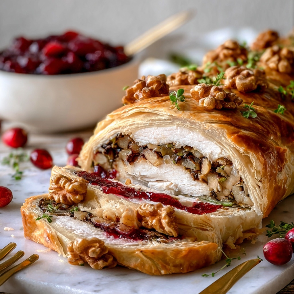 Cranberry Hazelnut Turkey Wellington Recipe - Recipe Image