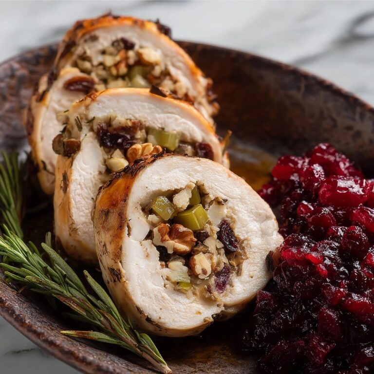 Quick Apple Cranberry Stuffed Turkey Breast Recipe