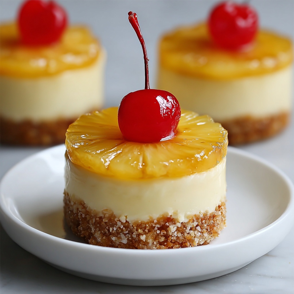 Mini Pineapple Upside-Down Cheesecakes for a Tropical Treat Recipe - Recipe Image