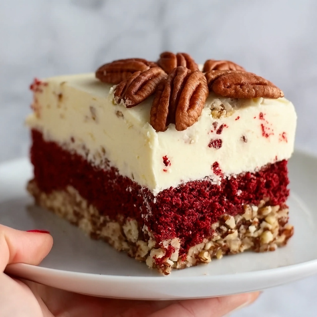 Pecan Red Velvet Cheesecake Recipe - Recipe Image