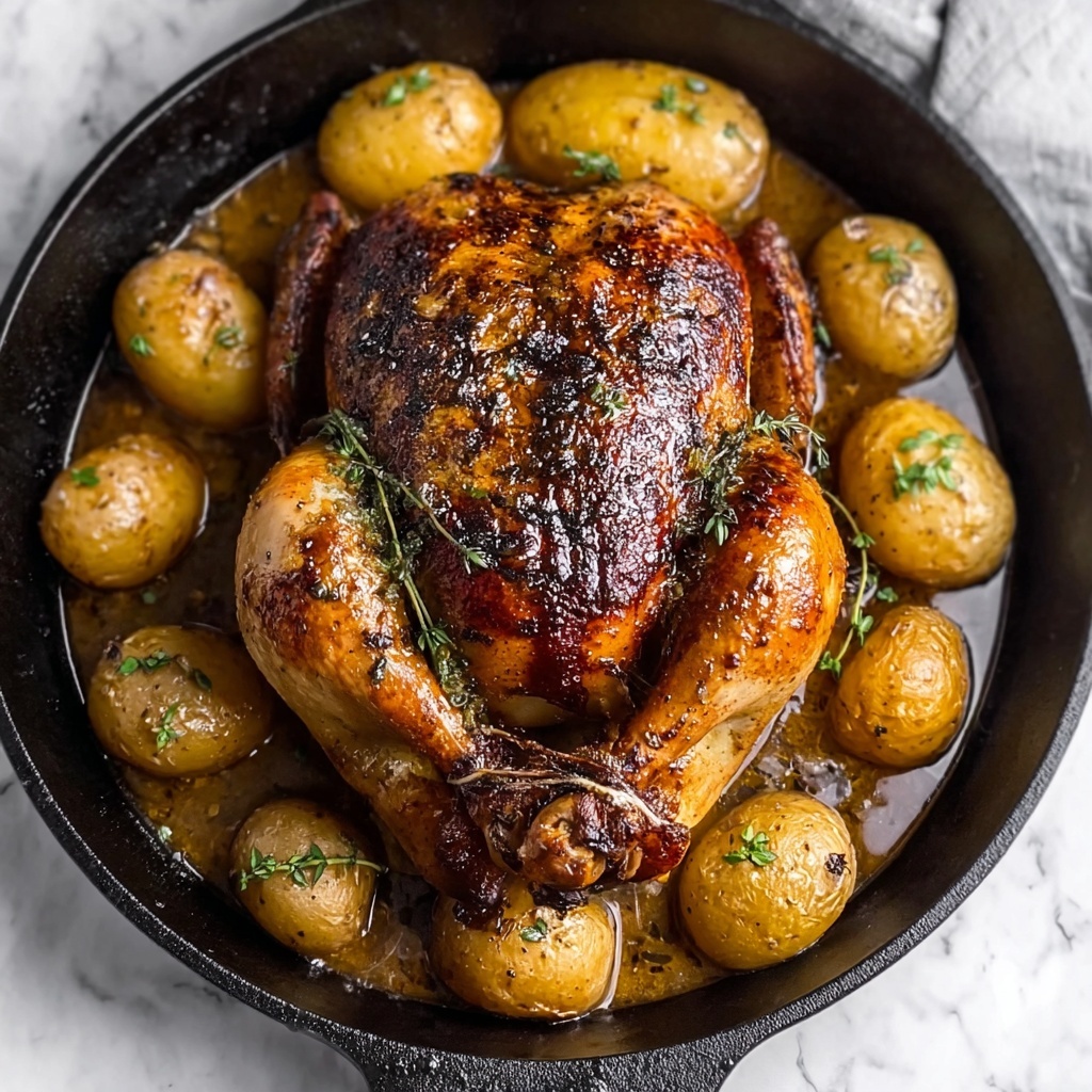Savory Whole Roast Duck with Crispy Duck Fat Potatoes and Soy Ginger Glaze Recipe - Recipe Image