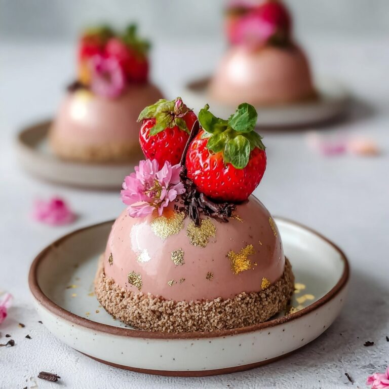 Decadent Chocolate Strawberry Mousse Domes Recipe