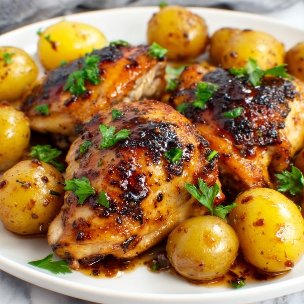 Lemon Balsamic Chicken and Potatoes Recipe - Recipe Image