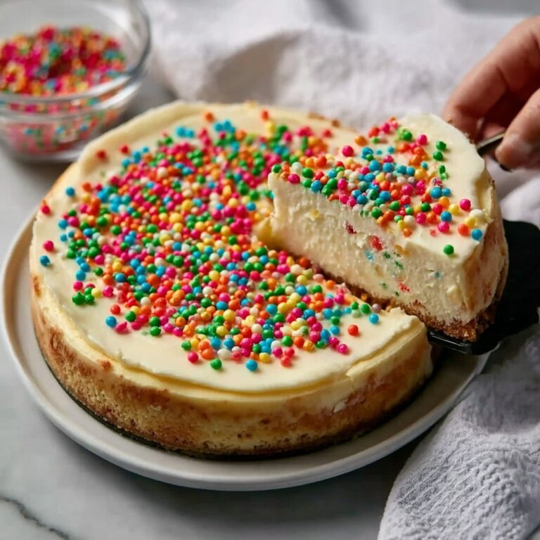 Sugar Cookie Cheesecake with Festive Sprinkles Recipe