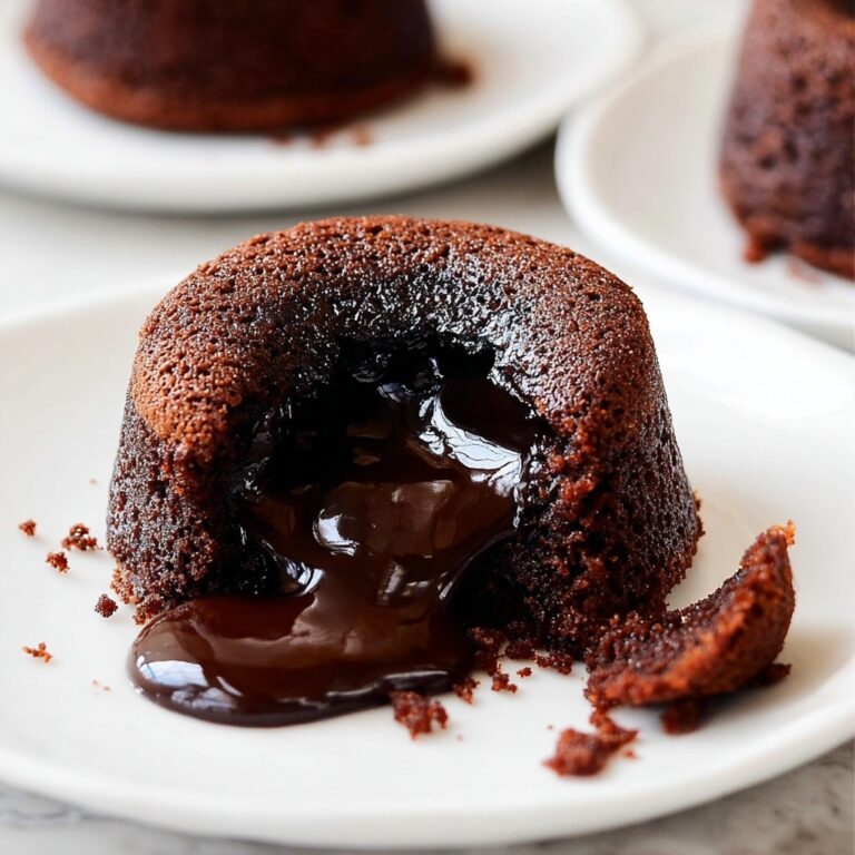 Easy Chocolate Lava Cakes with Hot Fudge and Vanilla Ice Cream Recipe