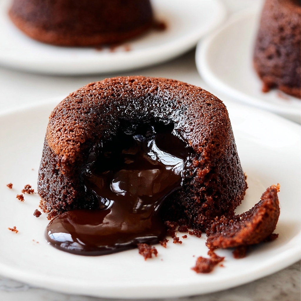 Easy Chocolate Lava Cakes with Hot Fudge and Vanilla Ice Cream Recipe - Recipe Image