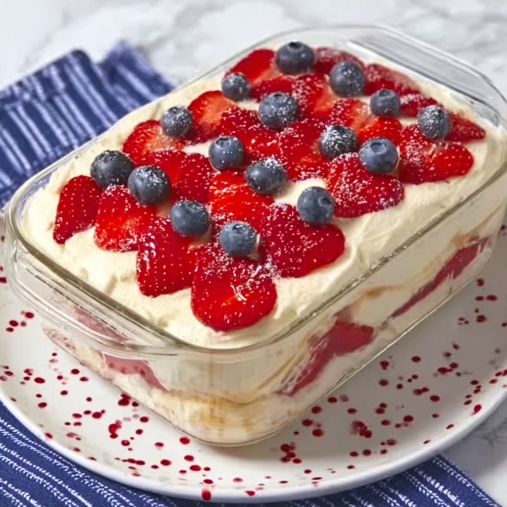 No Bake Summer Berry Icebox Cake Recipe - Recipe Image