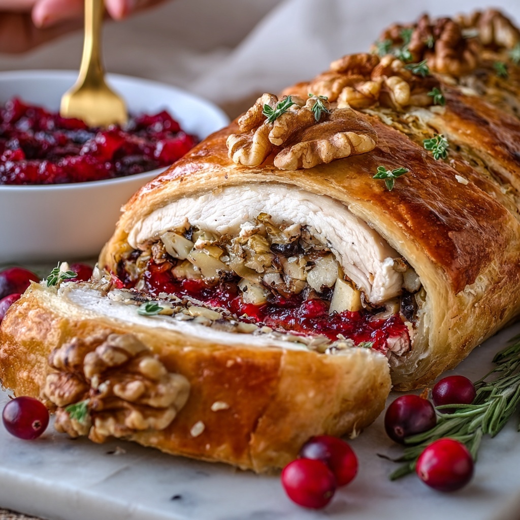 Cranberry Hazelnut Turkey Wellington Recipe - Recipe Image