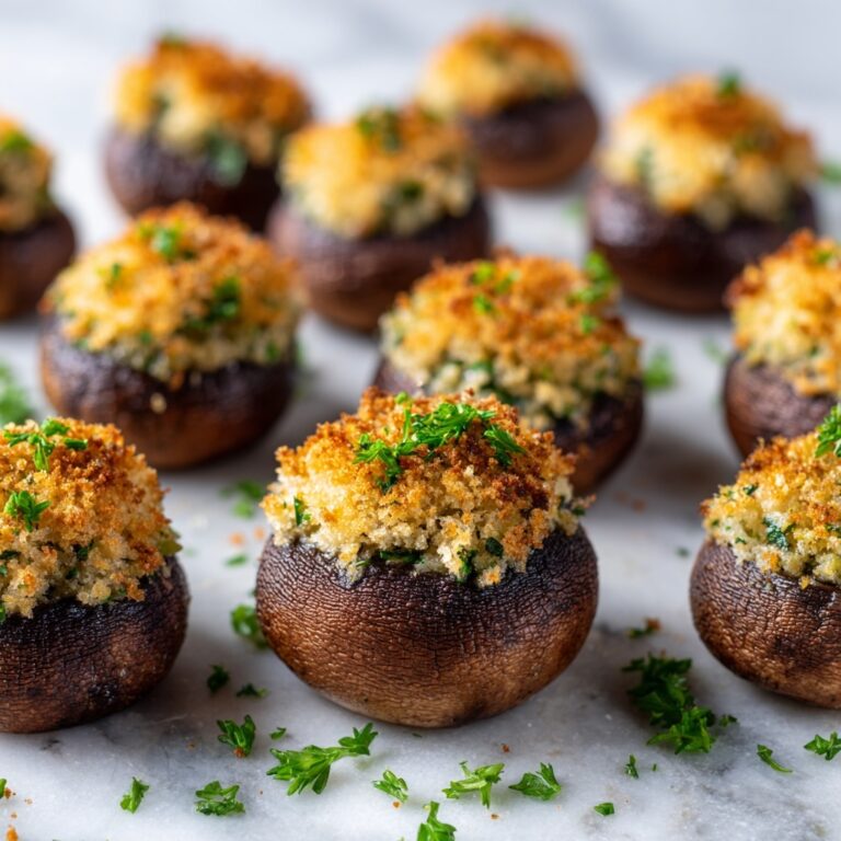 Cheesy Stuffed Mushrooms with Parmesan and Herbs Recipe