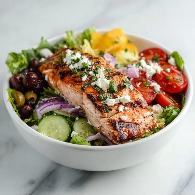 Grilled Salmon Salad with Fresh Lemon Herb Dressing Recipe