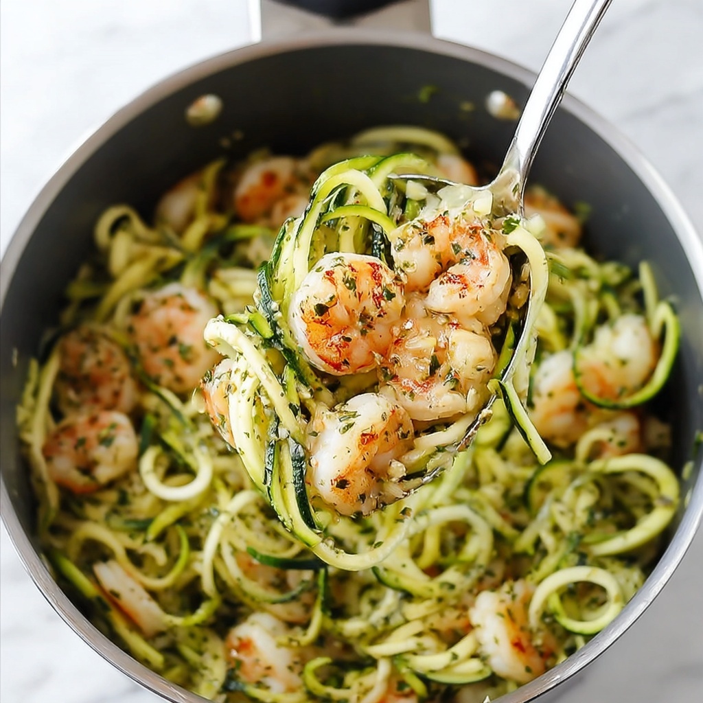 Delicious Shrimp Scampi with Zucchini Noodles Recipe - Recipe Image