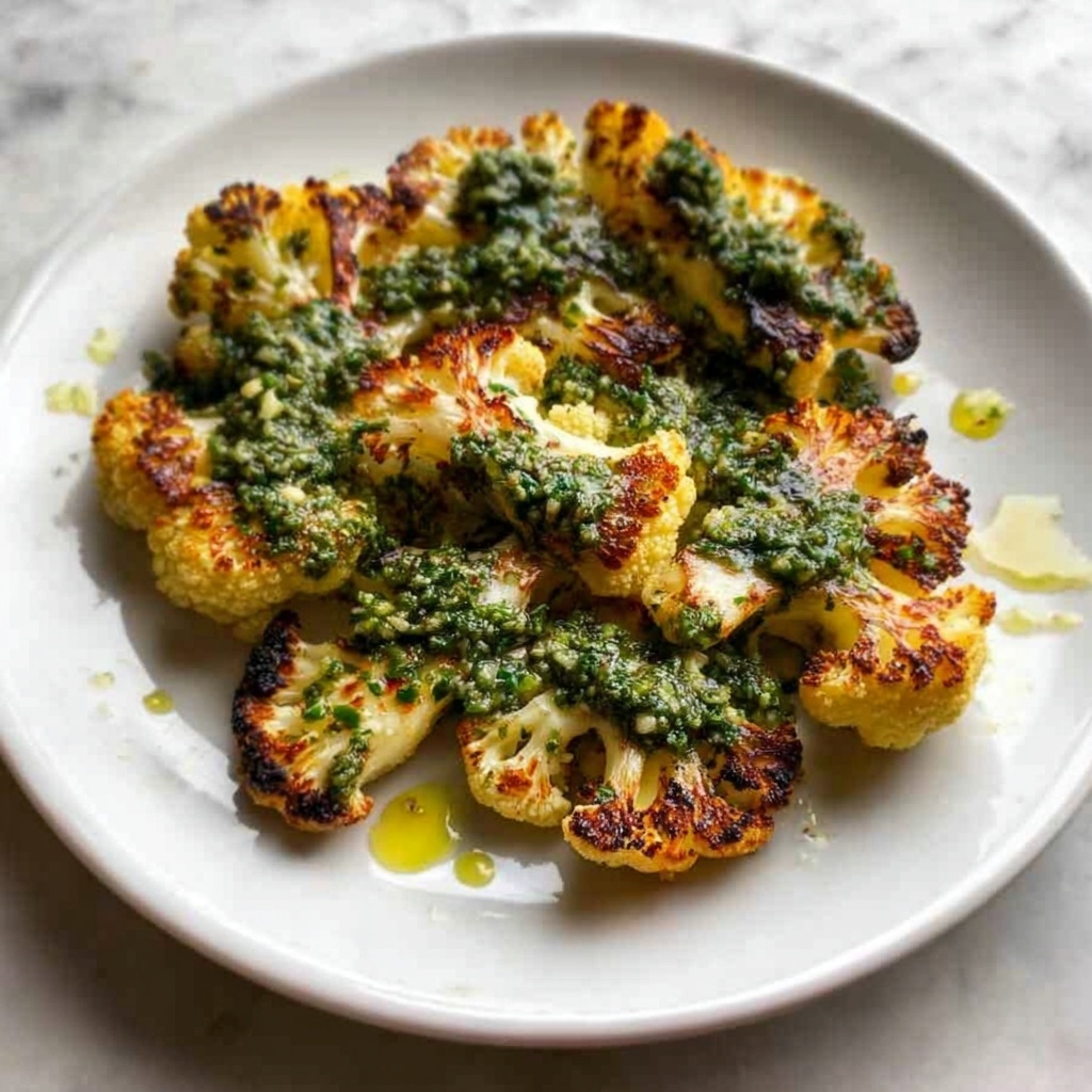 Cauliflower Steaks with Chimichurri Recipe - Recipe Image